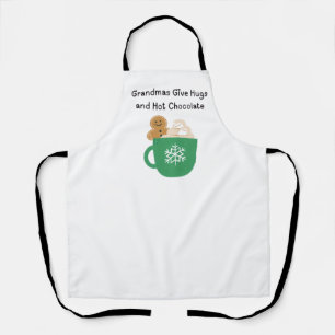 Grandmas Give Hugs aned Hot Chocolate Apron