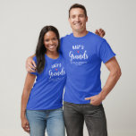 Grandma's Grandchildren, Heart, Custom Names Text T-Shirt<br><div class="desc">The perfect t-shirt for all the grandkids to wear in celebration of their grandma,  grandpa or someone else. Customise with three lines of custom text. Add all the grandkids name at the bottom or delete. Perfect for a family photo,  birthday celebration or end of life celebration.</div>