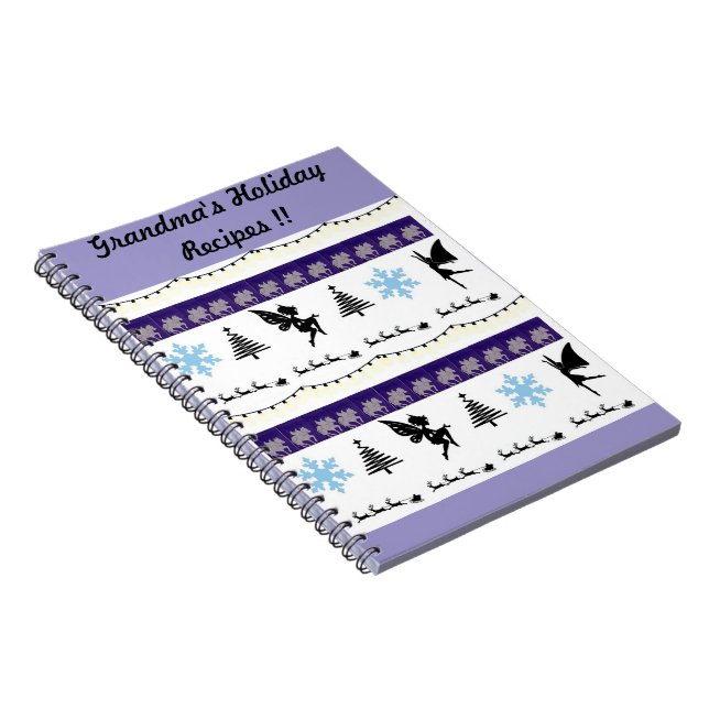 Grandma's Holiday Recipes whimsical notebook (Right Side)