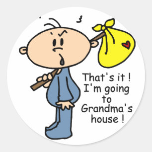 Grandma's House Baby (BLUE) Classic Round Sticker