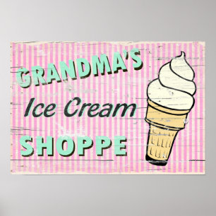 Grandma's Icecream Poster