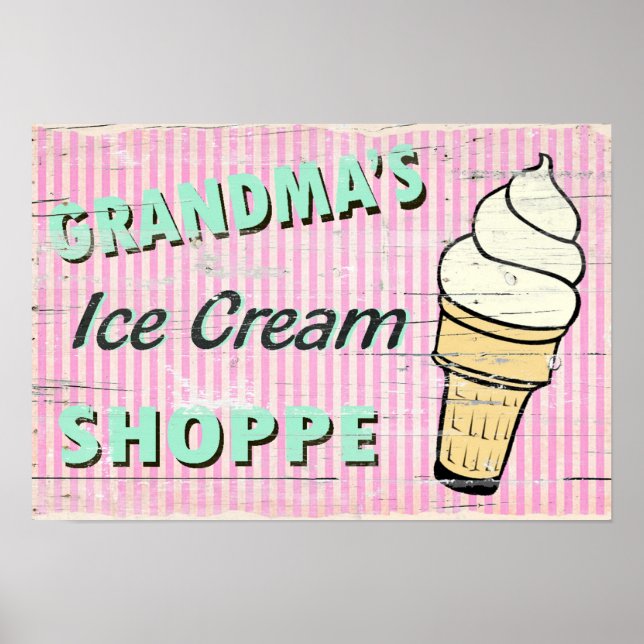 Grandma's Icecream Poster (Front)