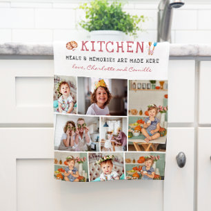 Grandma's Kitchen   8 Photo Personalised  Tea Towel