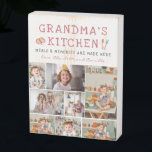 Grandma's Kitchen | 8 Photo Personalised  Wooden Box Sign<br><div class="desc">Modern 8 photo collage wooden box sign. Featuring "Grandma's Kitchen Meals and Memories Are Made Here" with room for custom message, names and/or year. These are Mother’s Day gifts that are perfect for any mum. A gift that she will treasure for a lifetime! Can be customised for any moniker -...</div>