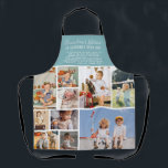 Grandma's Kitchen | Colour Block Photo Collage Apron<br><div class="desc">Modern two toned colour block 10 photo collage. Featuring "Grandma's Kitchen is Seasoned With Love" and room for custom message, names and/or year. These are Mother’s Day gifts that are perfect for any mum. A gift that she will treasure for a lifetime! Can be customised for any moniker - mama,...</div>