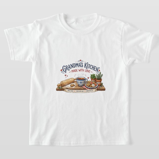 Grandma's Kitchen Made With Love T-Shirt (Laydown)