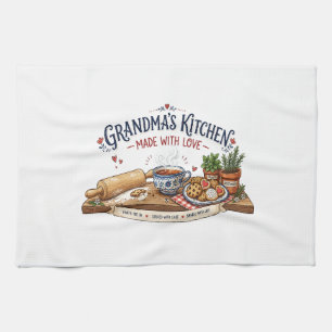 Grandma's Kitchen Made With Love Tea Towel