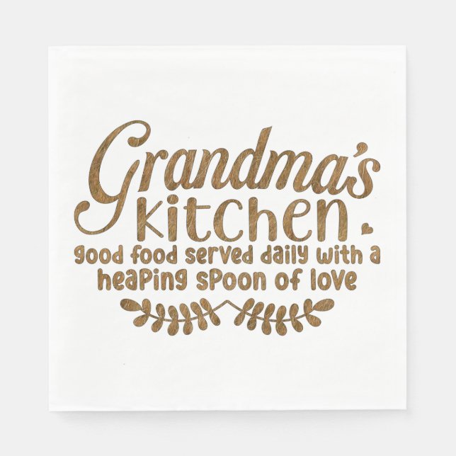 Grandma's Kitchen Napkin (Front)