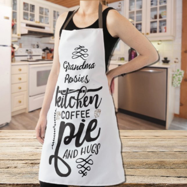 Grandma's Kitchen | Personalised Coffee Pie & Hugs Apron (Creator Uploaded)