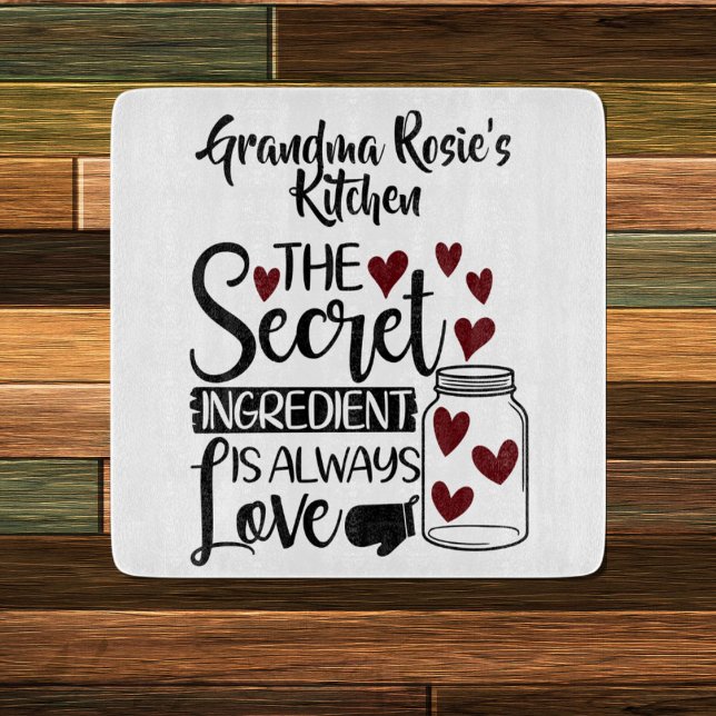 Grandma's Kitchen | Secret Ingredient is Love Cutting Board (Creator Uploaded)