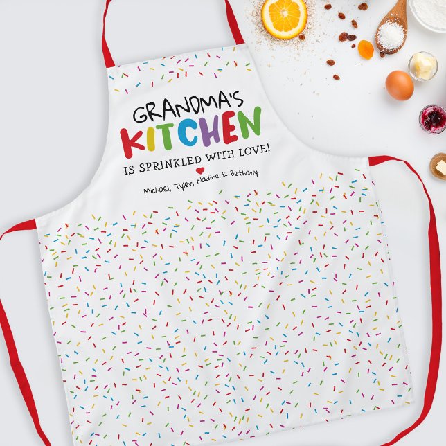 Grandma's Kitchen Sprinkle Love Apron (Creator Uploaded)