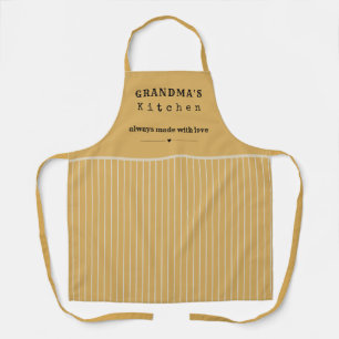 Grandma's Kitchen Vintage Stripe Customisable Apron