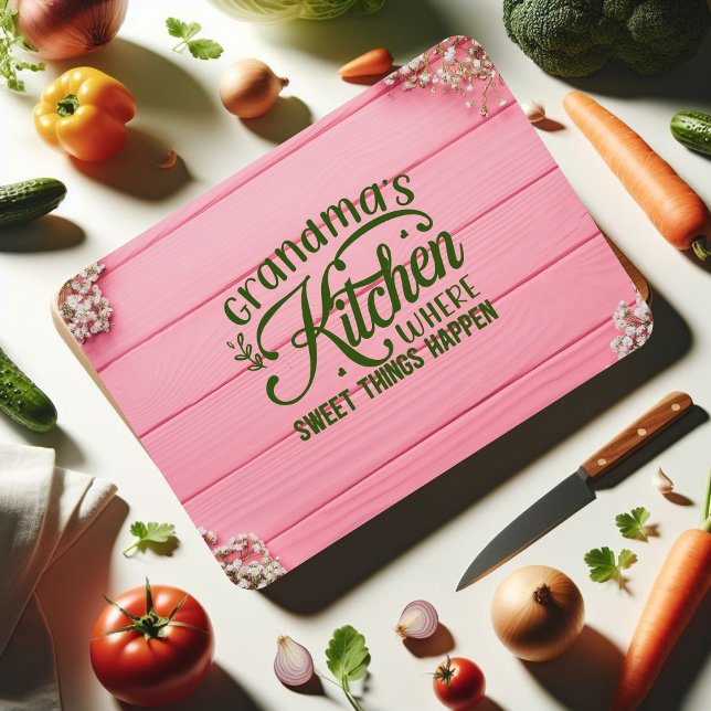 Grandmas Kitchen where Sweet things Happen Cutting Board (Creator Uploaded)