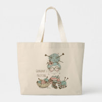 Grandma's Knitting Cute Whimsical Modern Crafting