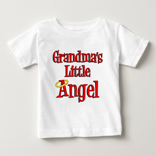 Grandma's Little Angel Baby T-Shirt (Front)