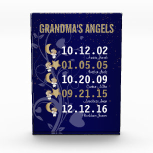 Grandma's Little Angels - 5 Grandchildren Photo Block