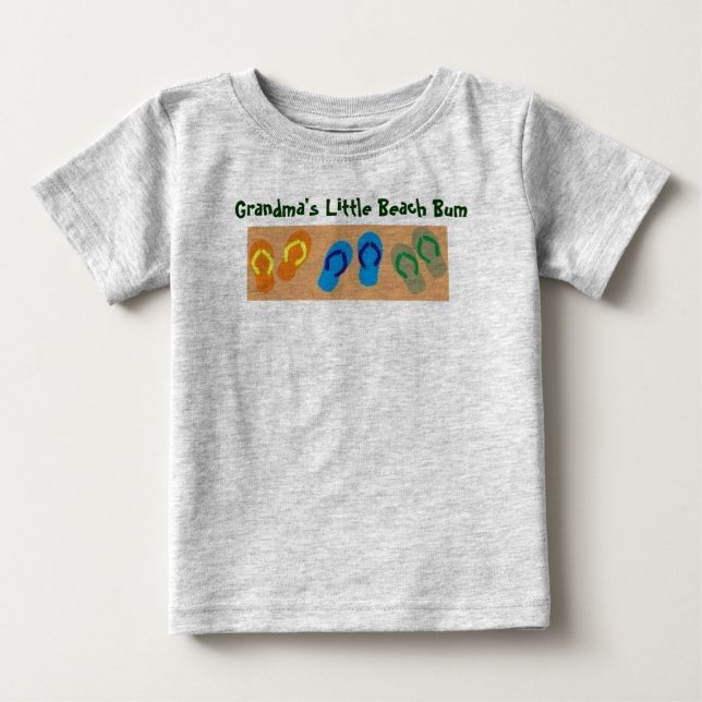 Grandma's Little Beach Bum Baby T-Shirt (Front)