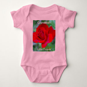 Grandma's Little Flower Baby Jersey Bodysuit