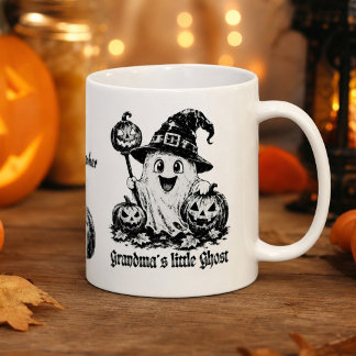 Grandma's Little Ghost Personalised Halloween Coffee Mug