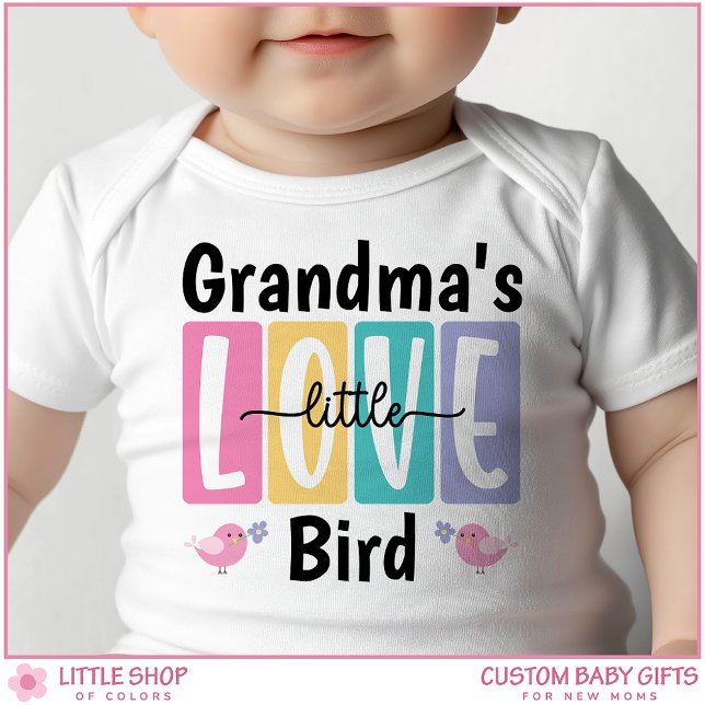 Grandma's Little Love Bird Custom Girl's Baby Bodysuit (Creator Uploaded)