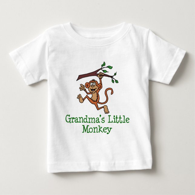 Grandma's Little Monkey Baby T-Shirt (Front)