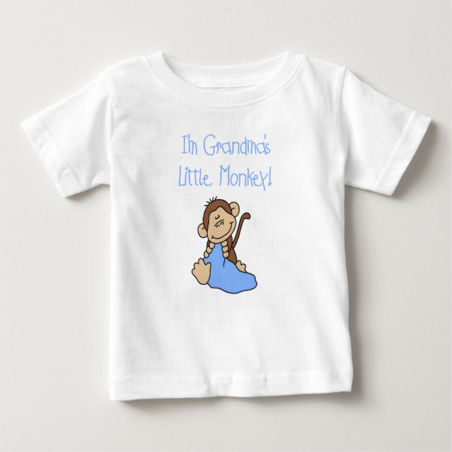 Grandma's Little Monkey - Blue Tshirts and Gifts (Front)