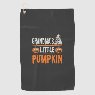 Grandma's Little Pumpkin Halloween Witch Design Golf Towel
