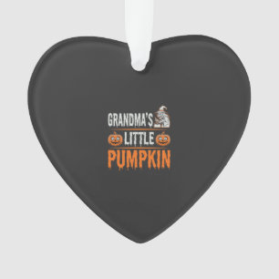 Grandma's Little Pumpkin Halloween Witch Design Ornament