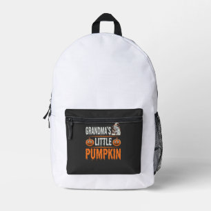 Grandma's Little Pumpkin Halloween Witch Design Printed Backpack