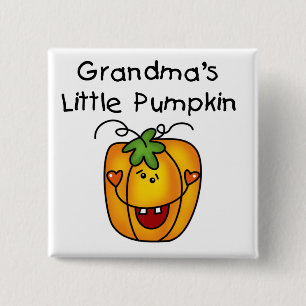 Grandma's Little Pumpkin T-shirts and gifts 15 Cm Square Badge