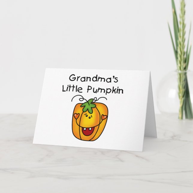 Grandma's Little Pumpkin T-shirts and gifts Card (Front)
