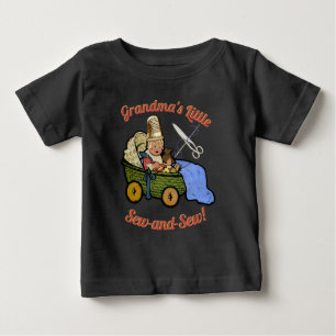 Grandmas Little Sew and Sew Personalised Baby T-Shirt