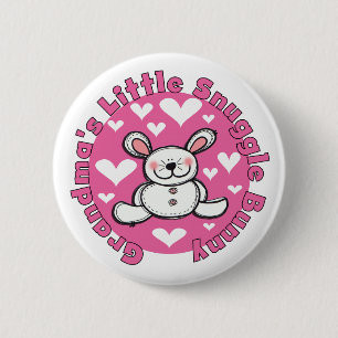 Grandma's Little Snuggle Bunny 6 Cm Round Badge