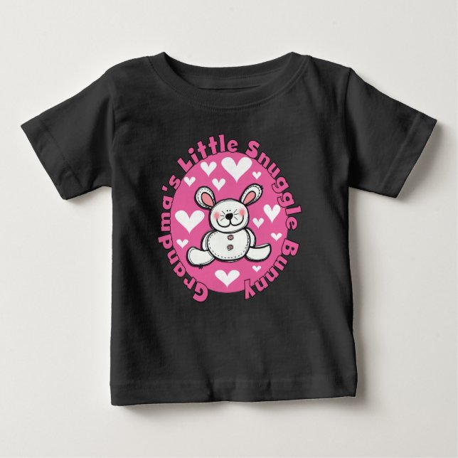 Grandma's Little Snuggle Bunny Baby T-Shirt (Front)