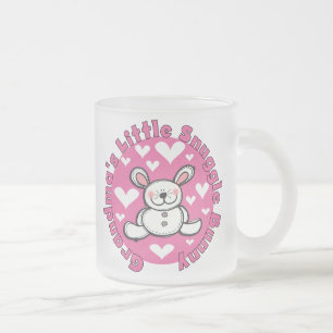 Grandma's Little Snuggle Bunny Frosted Glass Coffee Mug
