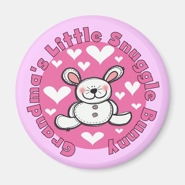 Grandma's Little Snuggle Bunny Magnet (Front)