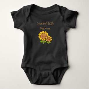 Grandma's Little Sunflower graphic Baby Bodysuit