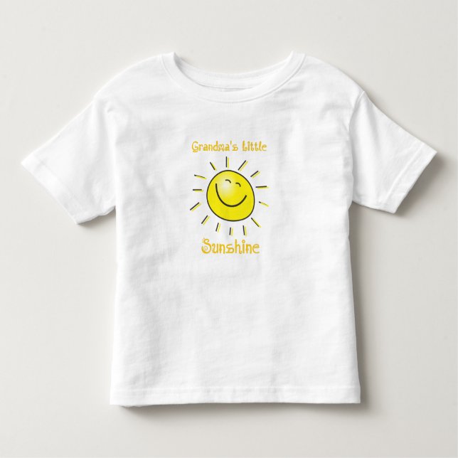 Grandma's Little Sunshine Cute Kids Quote Toddler T-Shirt (Front)