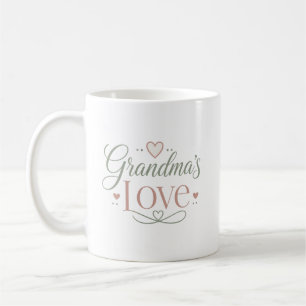 Grandma's Love Elegant Family Quote Coffee Mug