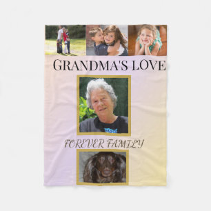 Grandma's Love & Forever Family Tribute Fleece Blanket