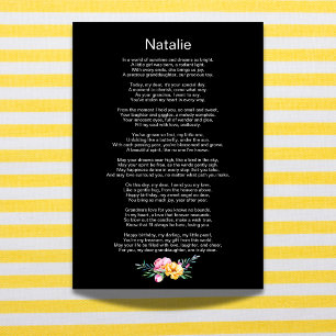 Grandmas Love Forever True A Birthday Poem for You Card