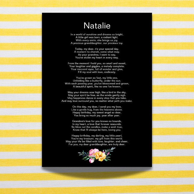 Grandmas Love Forever True A Birthday Poem for You Card (Grandmas Love Forever True A Birthday Poem for You Card
)