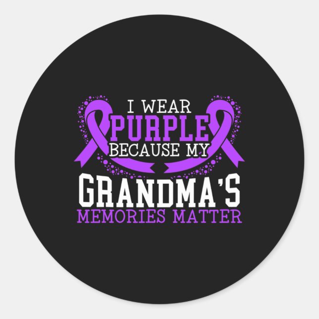 Grandma's Memory Problem Heimerheimer's Disease  Classic Round Sticker (Front)