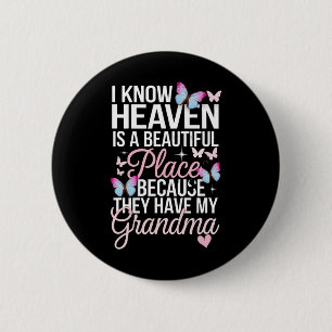 Grandma's My Guardian Angel In Heaven Memorial Day 6 Cm Round Badge