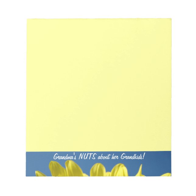 Grandma's NUTS about her Grandkids! notepad (Front)