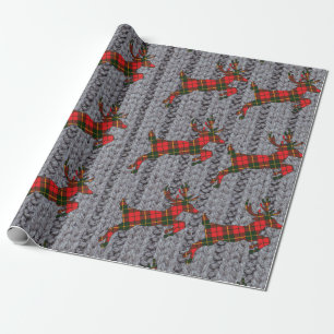 Grandmas Paper, Yarn, Plaid, Reindeer & Fun! Xmas Wrapping Paper