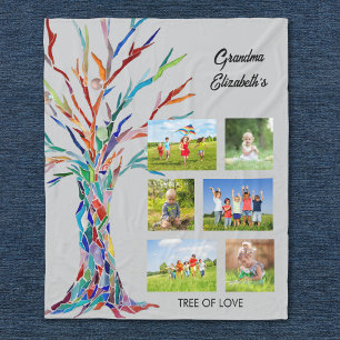 Grandma's Photo Collage Fleece Blanket