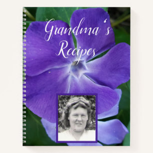 Grandma's Recipe Book Periwinkle   Grandma's Photo