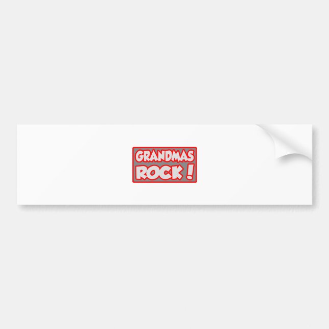 Grandmas Rock! Bumper Sticker (Front)