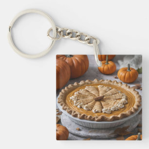 Grandmas Rustic Pumpkin Pie,  Key Ring